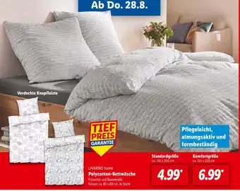 Lidl Livarno home polycotton-bettwäsche standardgröße Angebot