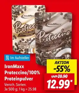 Lidl Ironmaxx proteccino/100% proteinpulver Angebot