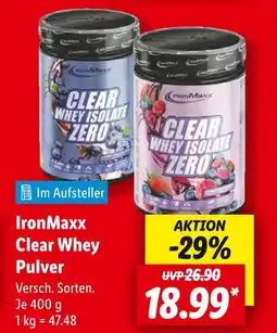 Lidl Ironmaxx clear whey pulver Angebot