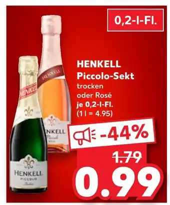 Kaufland Henkell piccolo-sekt trocken Angebot