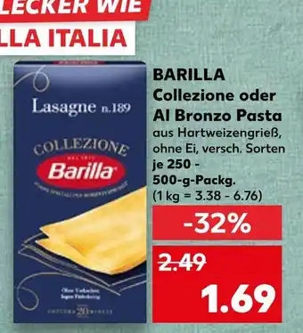Kaufland Barilla collezione oder al bronzo pasta Angebot