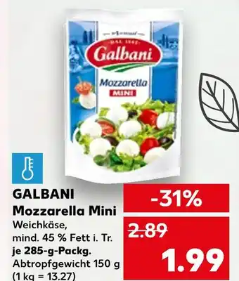 Kaufland Galbani mozzarella mini Angebot