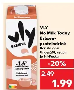 Kaufland Vly no milk today erbsenproteindrink barista Angebot