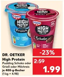 Kaufland Dr. oetker high protein pudding schoko Angebot