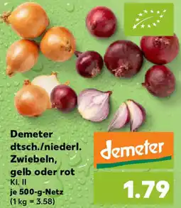Kaufland Demeter dtsch./niederl. Zwiebeln, gelb oder rot Angebot