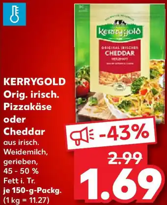Kaufland KERRYGOLD Orig. irisch. Pizzakäse oder Cheddar Angebot