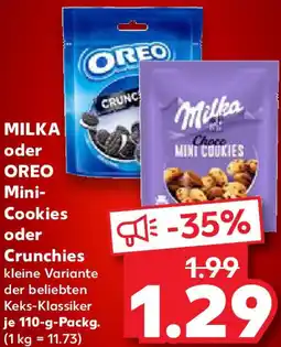 Kaufland MILKA oder OREO Mini- Cookies oder Crunchies Angebot