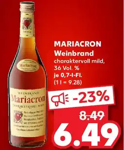 Kaufland MARIACRON Weinbrand Angebot