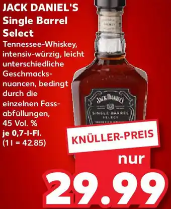 Kaufland JACK DANIEL'S Single Barrel Select Angebot