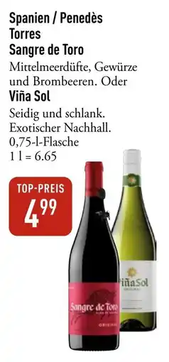 Galeria Markthalle Torres Sangre de Toro o. Viña Sol Angebot