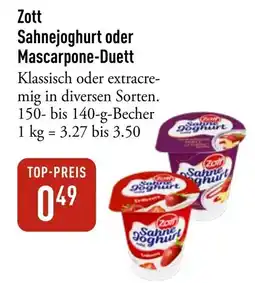 Galeria Markthalle Zott Sahnejoghurt oder Mascarpone-Duett Angebot