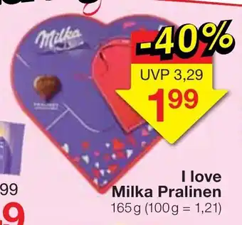 Jawoll I love Milka Pralinen 165g Angebot