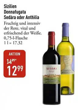 Galeria Markthalle Donnafugata Sedara oder Anthìlia Angebot