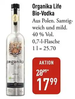 Galeria Markthalle Organika Life Bio-Vodka Angebot
