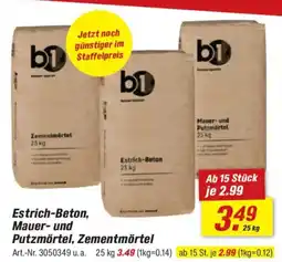 toom Baumarkt b1 Estrich-Beton, Mauer- und Putzmörtel, Zementmörtel Angebot