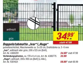 toom Baumarkt Doppelstabmatte „Ivar"/,,Hugo" Angebot