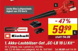 toom Baumarkt Einhell Akku-Laubbläser-Set „,GC-LB 18 Li Kit" Angebot
