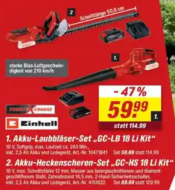 toom Baumarkt Einhell Akku-Heckenscheren-Set,,GC-HS 18 Li Kit" Angebot