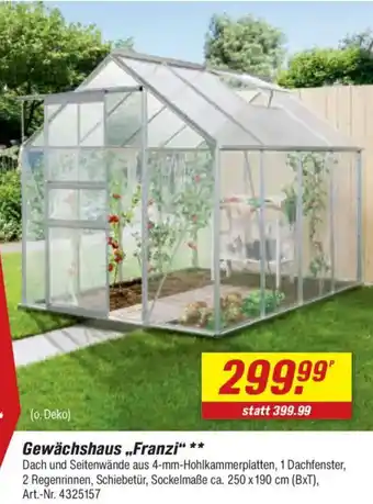 toom Baumarkt Gewächshaus ,,Franzi" Angebot