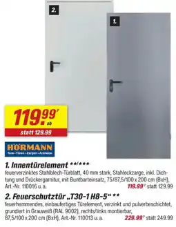 toom Baumarkt HORMANN Feuerschutztür,,T30-1 H8-5" Angebot
