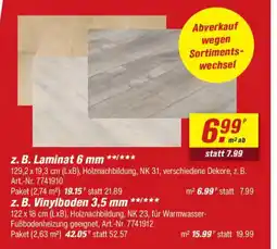 toom Baumarkt z. B. Laminat 6 mm Angebot