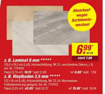 toom Baumarkt z. B. Laminat 6 mm Angebot