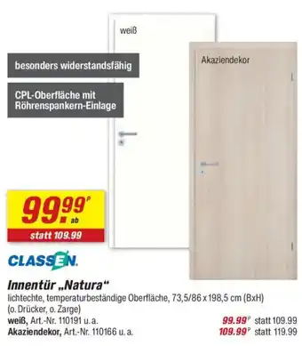 toom Baumarkt CLASSEN Innentür „Natura" Angebot