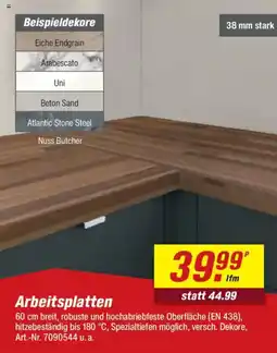 toom Baumarkt Arbeitsplatten Angebot