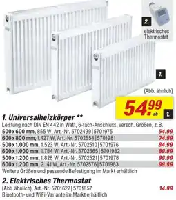 toom Baumarkt 2. Elektrisches Thermostat Angebot