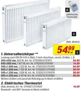 toom Baumarkt 2. Elektrisches Thermostat Angebot