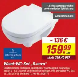 toom Baumarkt Villeroy & Boch Wand-WC-Set „0.novo" Angebot