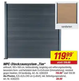 toom Baumarkt WPC-Steckzaunsystem ,,Tim" Angebot