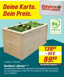 toom Baumarkt Hochbeet ,,Marina" Angebot