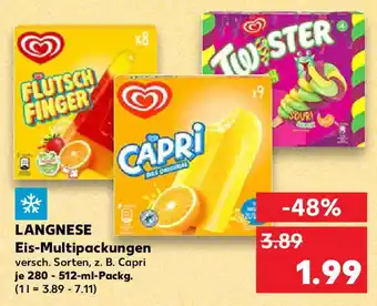 Kaufland LANGNESE Eis-Multipackungen Angebot