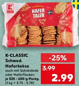 Kaufland K-CLASSIC Schwed. Haferkekse Angebot