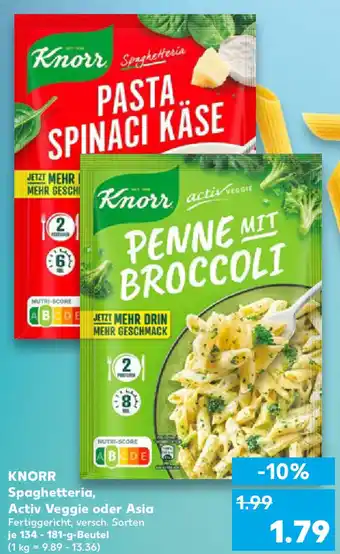 Kaufland KNORR Spaghetteria, Activ Veggie oder Asia Angebot