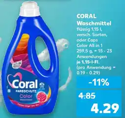Kaufland CORAL Waschmittel Angebot