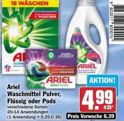 HIT Ariel Waschmittel Pulver, Flüssig oder Pods Angebot