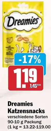 HIT Dreamies Katzensnacks Angebot