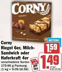 HIT Corny Riegel 6er, Milch Sandwich oder Haferkraft 4er Angebot