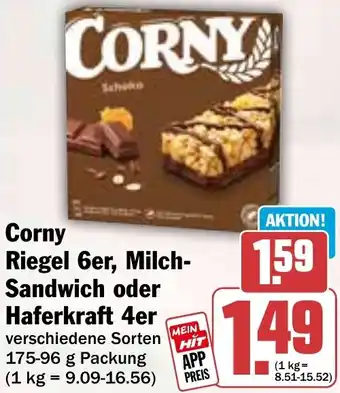 HIT Corny Riegel 6er, Milch Sandwich oder Haferkraft 4er Angebot