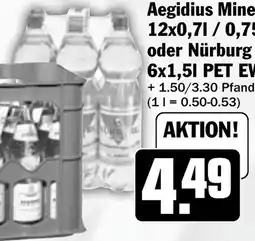 HIT Aegidius Mineralwasser oder Nürburg Quelle Angebot
