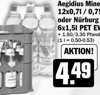 HIT Aegidius Mineralwasser oder Nürburg Quelle Angebot