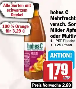 HIT hohes C Mehrfrucht-Saft versch. Sorten, Milder Apfelsaft oder Multivitamin Angebot