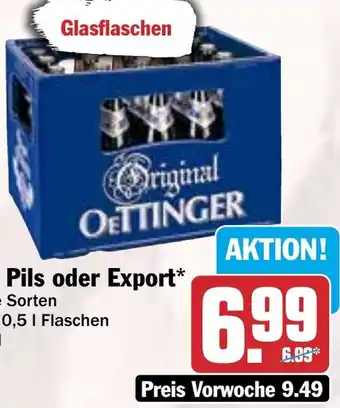 HIT Oettinger Pils oder Export Angebot