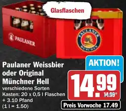 HIT Paulaner Weissbier oder Original Münchner Hell Angebot
