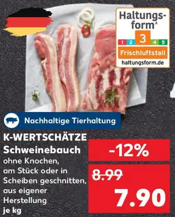Kaufland K-WERTSCHÄTZE Schweinebauch Angebot