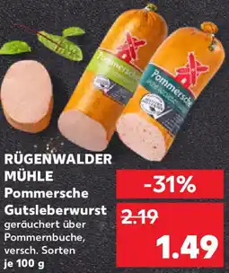 Kaufland RÜGENWALDER MÜHLE Pommersche Gutsleberwurst Angebot