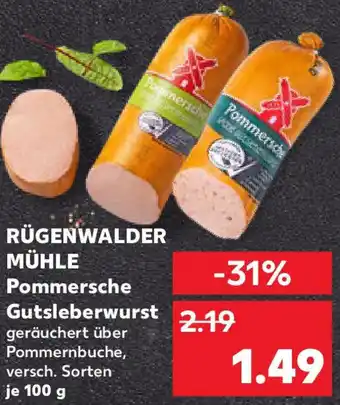 Kaufland RÜGENWALDER MÜHLE Pommersche Gutsleberwurst Angebot