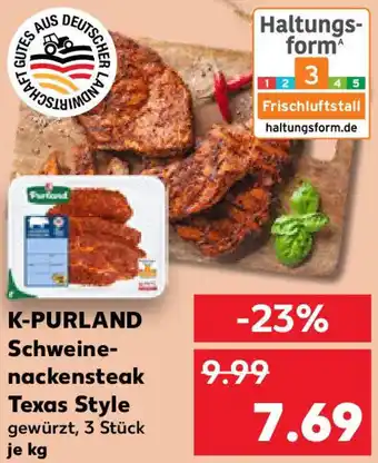 Kaufland K-PURLAND Schweinenackensteak Texas Style Angebot